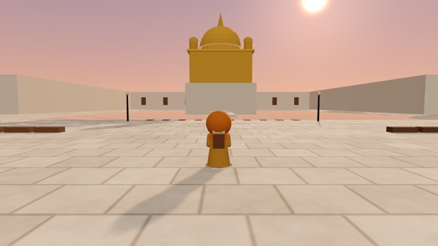 Online World 안의 암리차르 하르만디르 사히브 3D 풍경