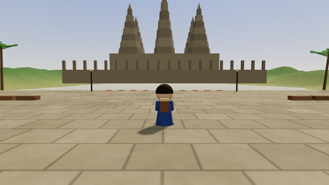 Online World 안의 앙코르 앙코르와트 3D 풍경