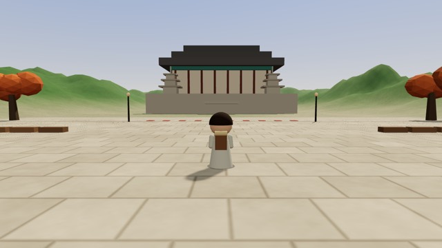 Online World 안의 경주 불국사 3D 풍경
