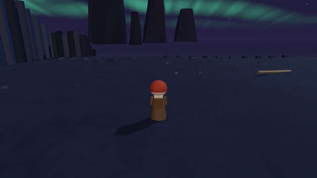 Online World 안의 아이슬란드 비크 검은 해변 3D 풍경